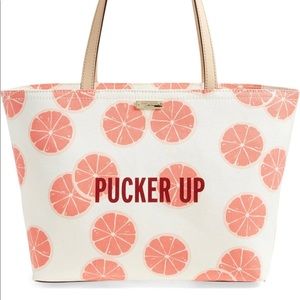 Kate Spade pucker up tote bag